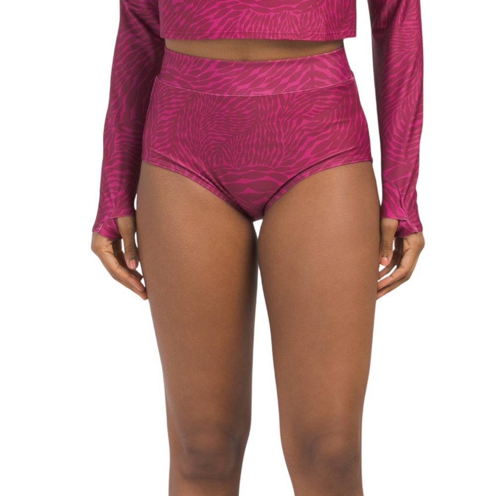 NWT Mott‎ 50 Joana High Rise Swim Bottom Magenta Pink Sun Protection Sm